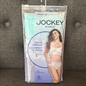 NEW 🆕 Jockey Elance 100% Cotton 3-pack underwear Bikini size L